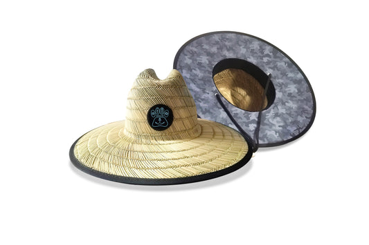 Nautical Dog Ocean Camo Straw Hat